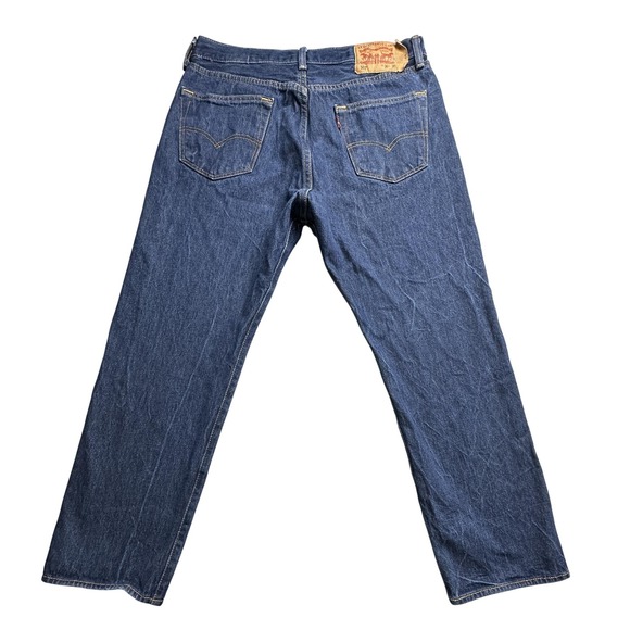 Levis 501 Jeans Mens 36x30 Blue Denim Straight Leg Button Fly 4985 Classic